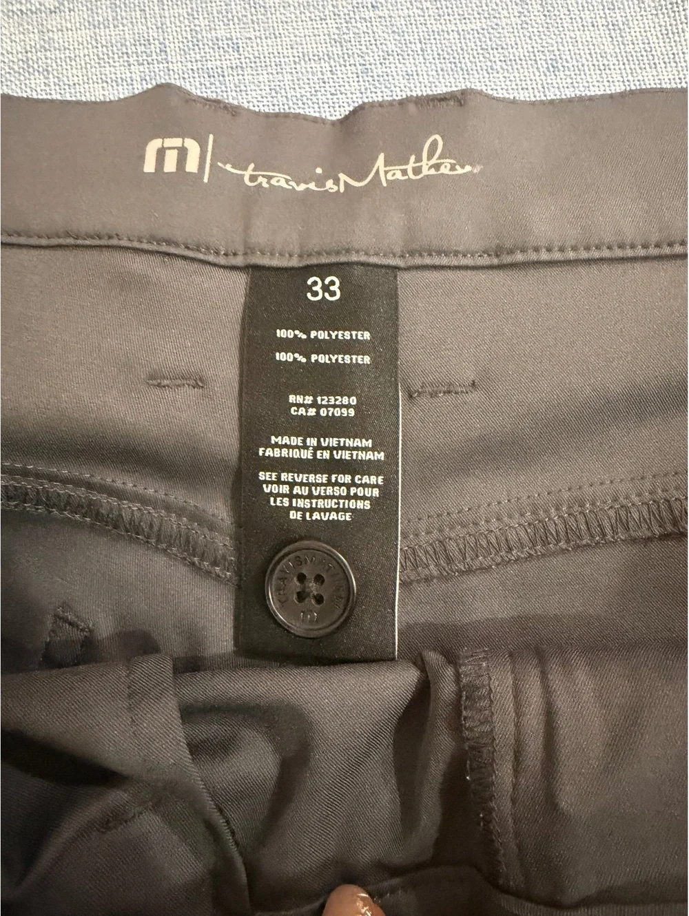 TravisMathew Men's Grey Golf Performance Pants 33x32
